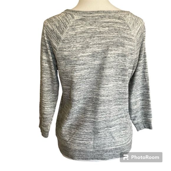 Chaus Sport Sequin Embellished Top Heather Gray Size S - Picture 2 of 7